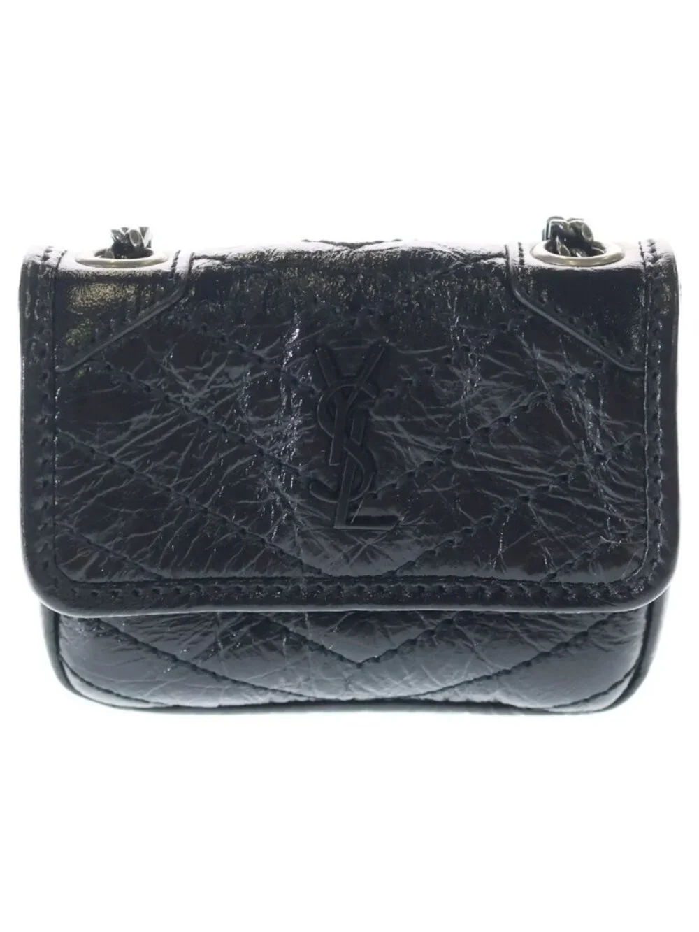 Saint Laurent Paris Niki Chain Case Cassandra Mini Pouch Black